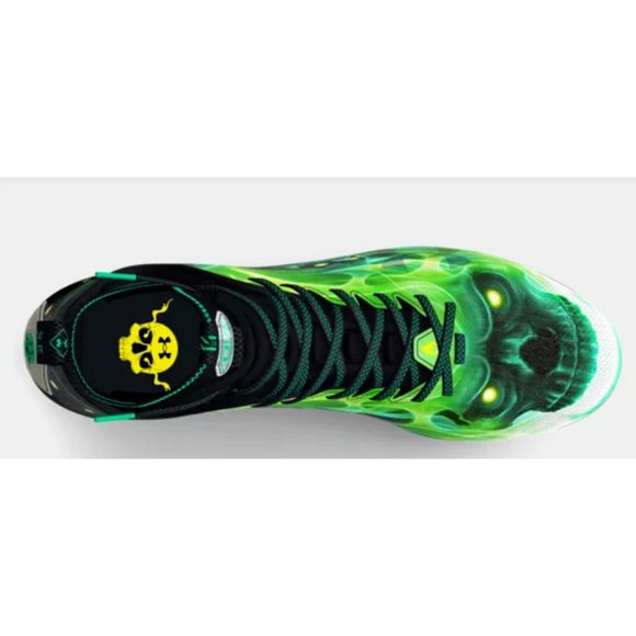 Under Armour UA Spotlight Lux MC LE Slime Green Football Cleats Men\'s Sizes NEW main image 4